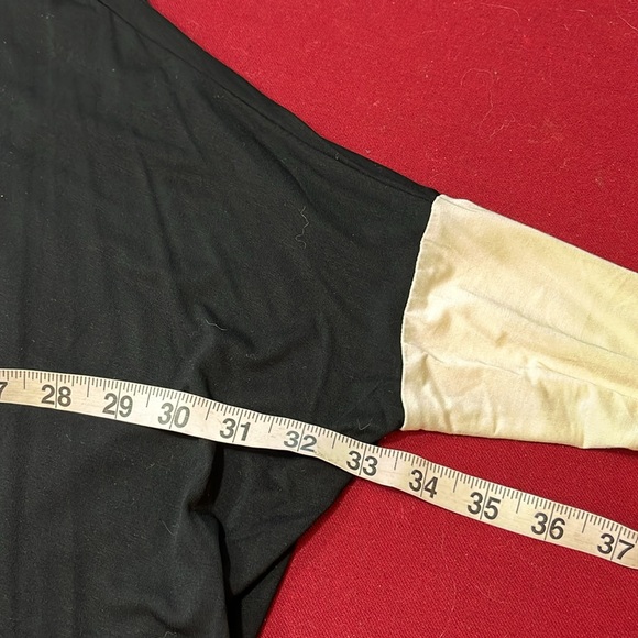 Tua oversized baggy tunic black gray tan striped Scoop Neck slouch boxy Flowy S - Picture 6 of 10